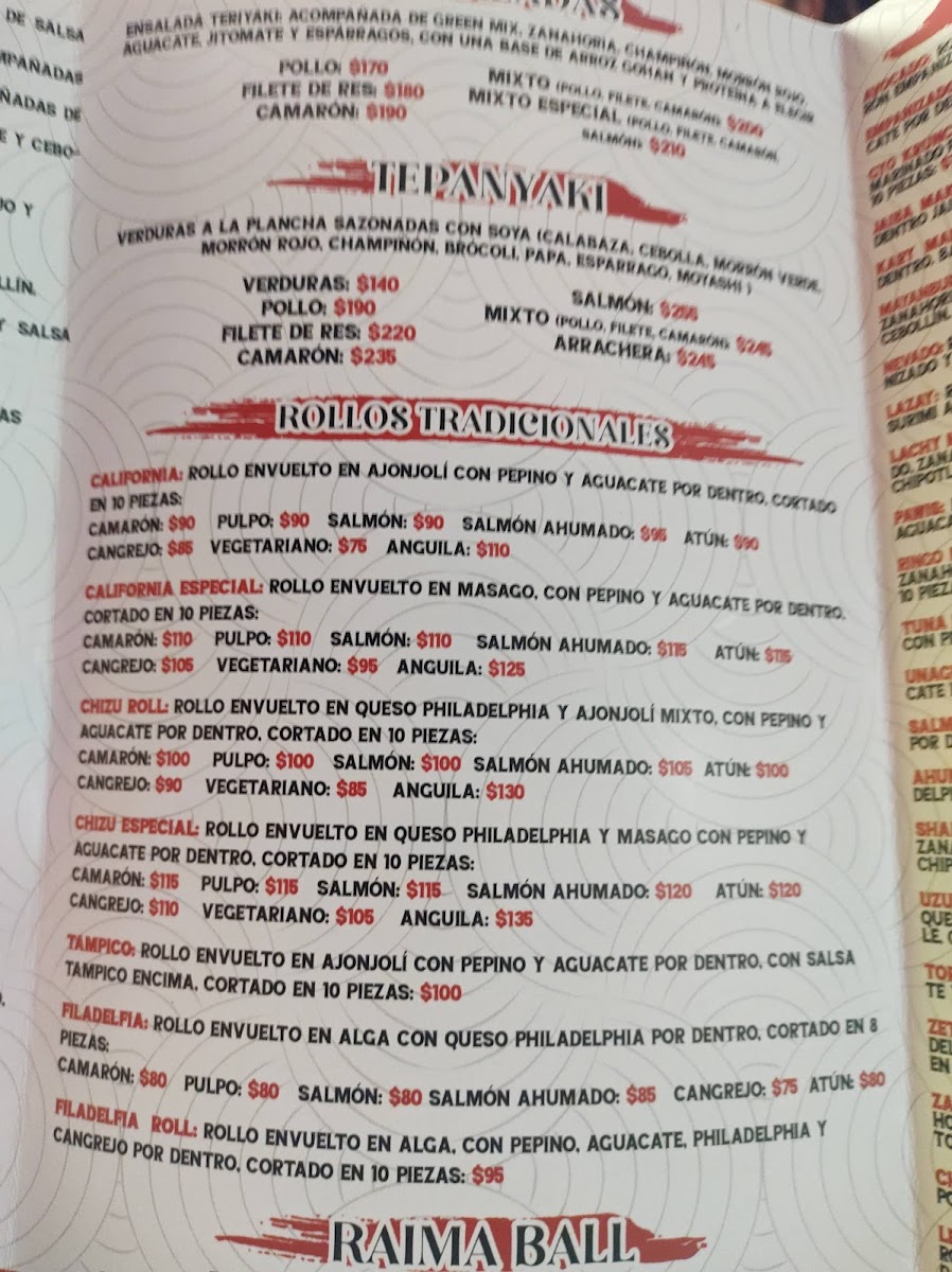 Raima roll sushi Menu - Image 3
